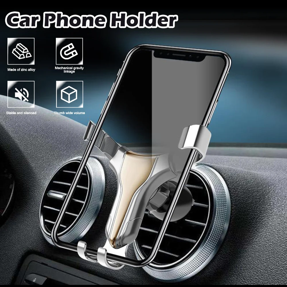 

Car Phone Holder Gravity Air Vent Phone Mount Hands Free Phone Holder 360Â° Rotating for 4.0-7.2inch Phones