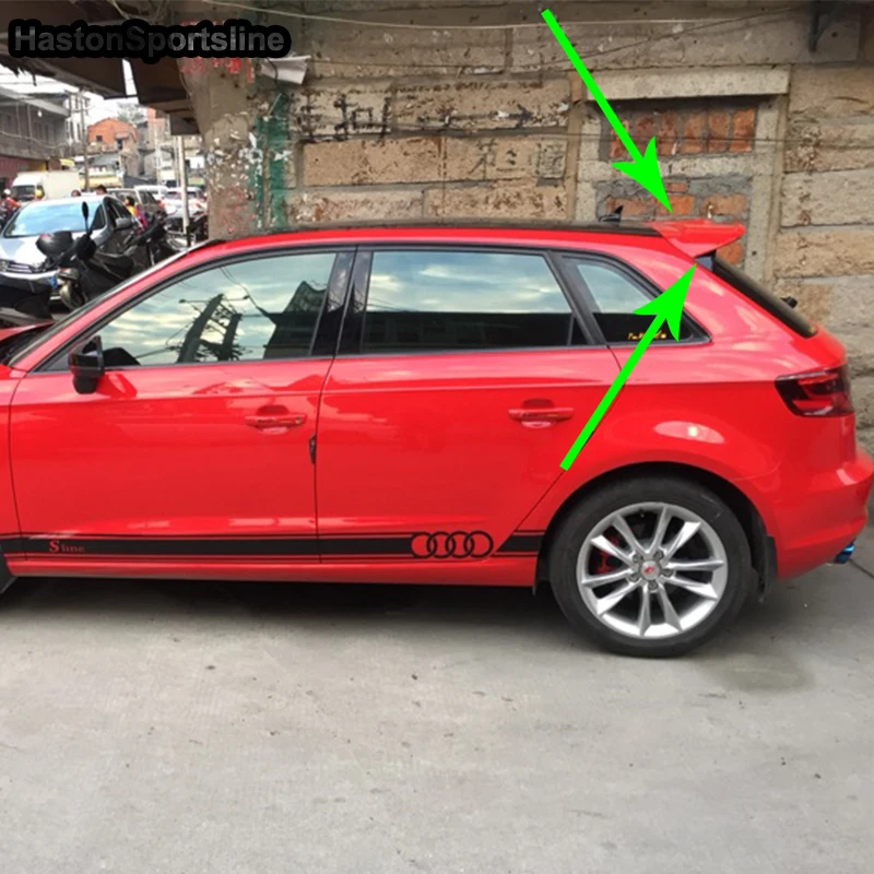 A3 Sportback Неокрашенный Грунтовка комплект задней части кузова крыши спойлер