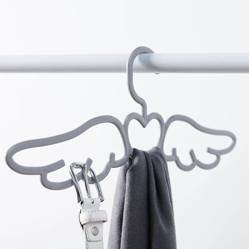 20 шт. Новый дизайн пластиковая вешалка для одежды Fly Angel Милый Белый Серый любящий
