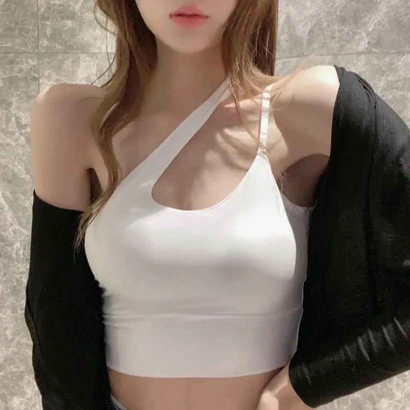 

Colorful Sexy Bandage Halter Crop Tops for Women Sleeveless Backless Club Party Chic Wrap Cropped Top Slim Streetwear