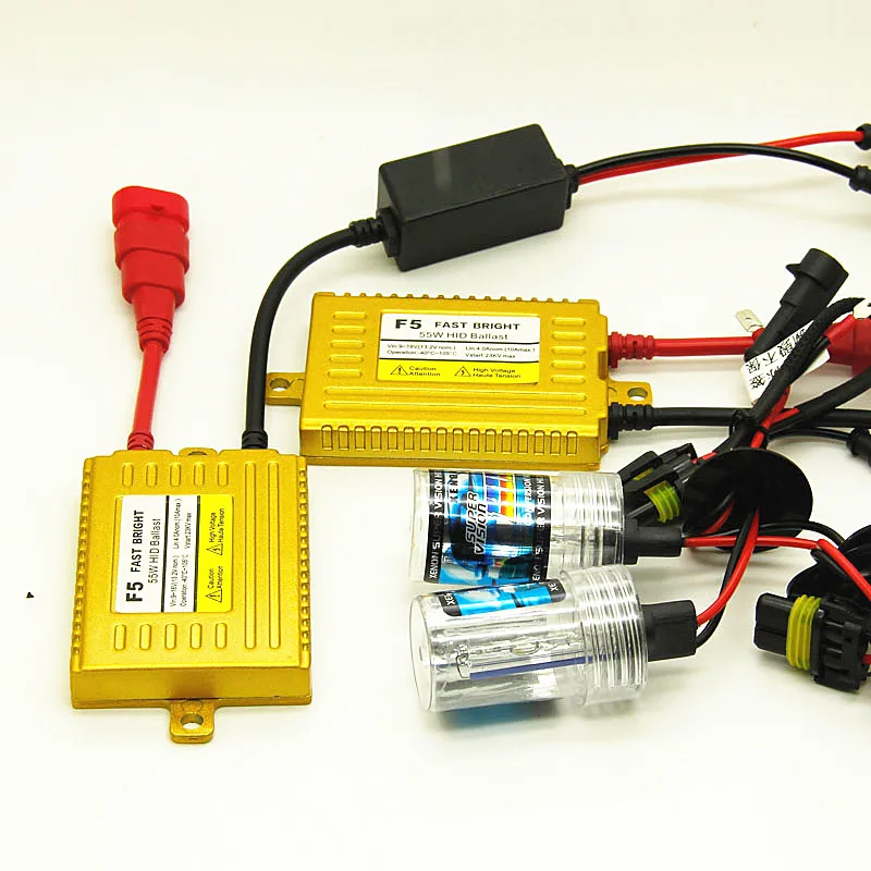 Ксеноновая лампа H7 55 Вт переменного тока 12 В HID ксеноновая для фар H1 H3 H11 h7 9005 9006
