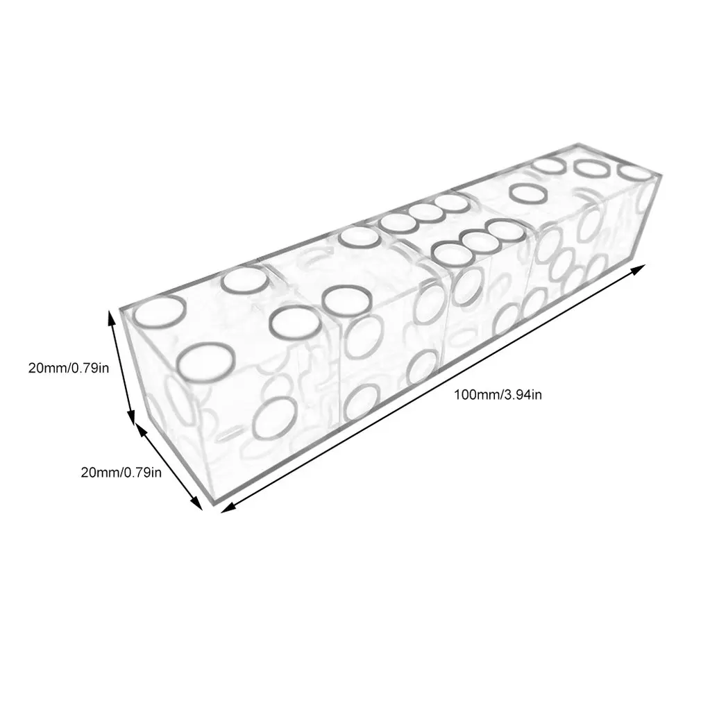 

5 Pcs Top Grade 19mm Casino Dice With The Edges And Serial Numbers Translucent Clear D6 Dice Real Dice Drop Shipping Hot Sale