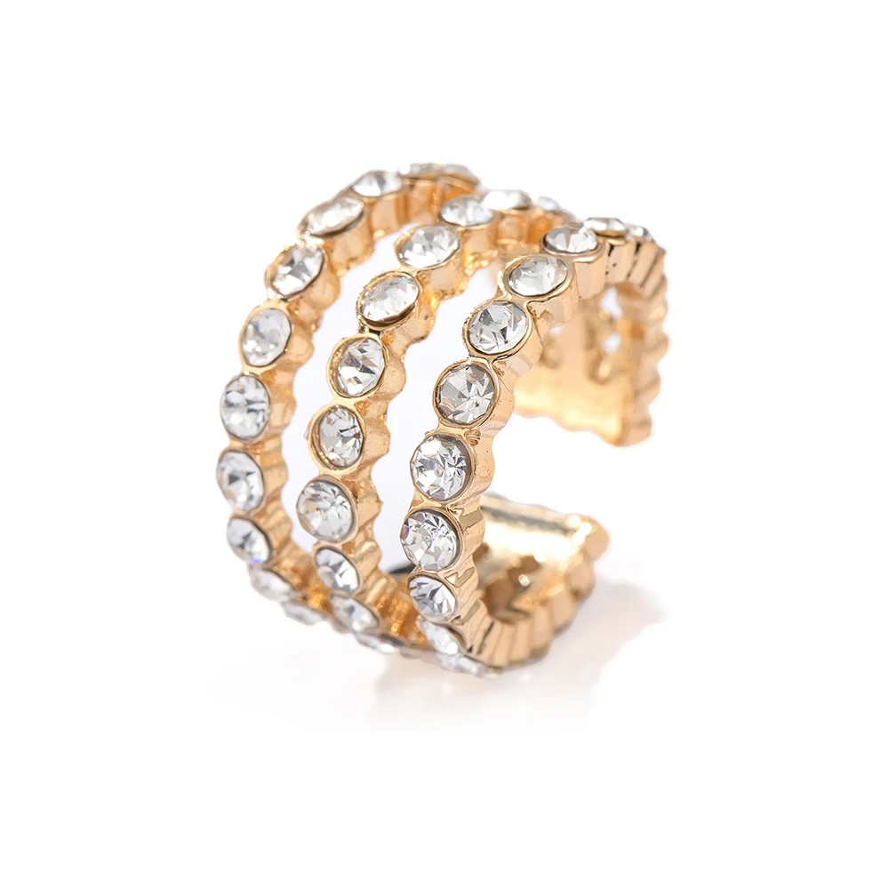 Хит продаж 2019 серьги-клипсы с кристаллами для женщин разноцветные металлические