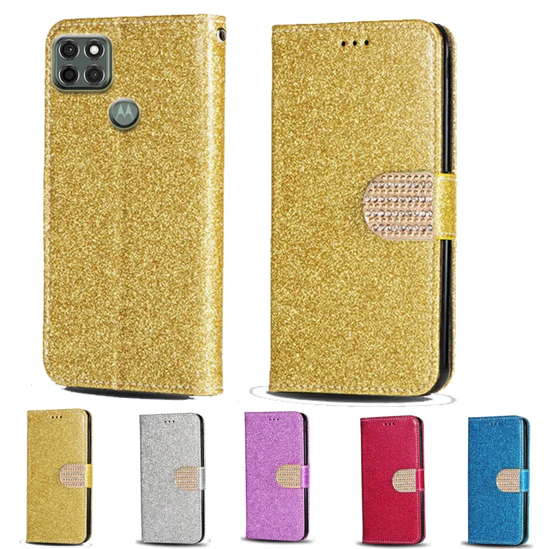 

Чехол-книжка для Motorola Moto G9, кожаный, с отделением для карт