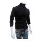 Мужской трикотажный свитер, с высоким воротом, однотонный, приталенный, MY277, Осень-зима, 2021