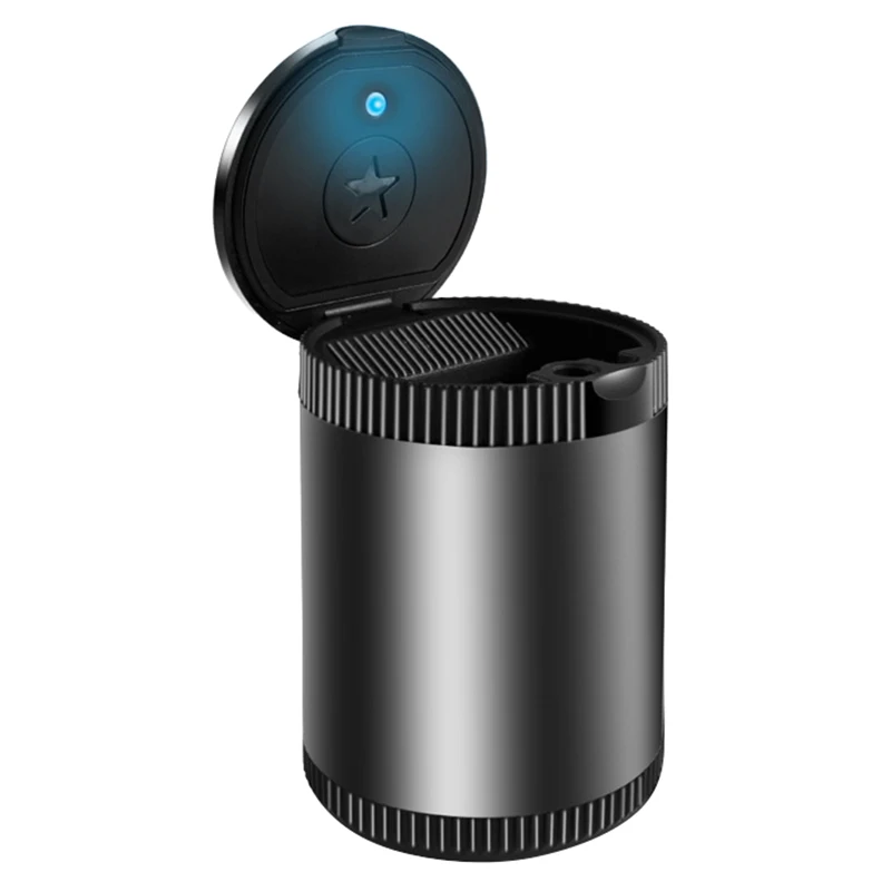 

Автомобильная пепельница Портативный пепельница съемный бездымного пепельница с крышкой светодиодный светильник, с защитой от ветра для п...