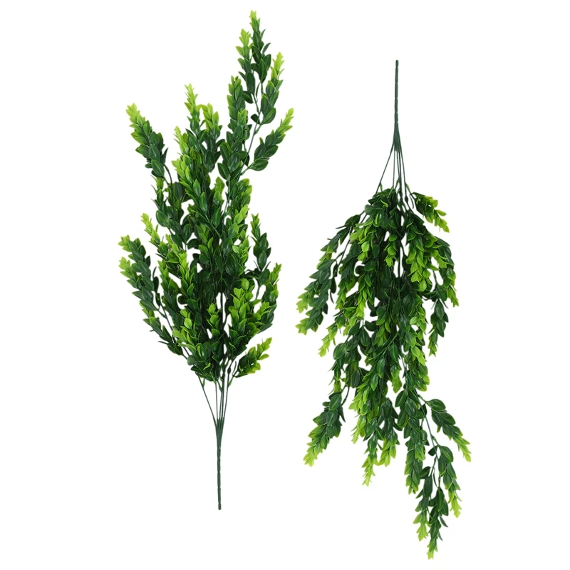 

2Pcs Artificial Trailing Plants Fake Hanging Plants Faux Foliage Greenery Plant for Garden Hanging Pot Basket Decor