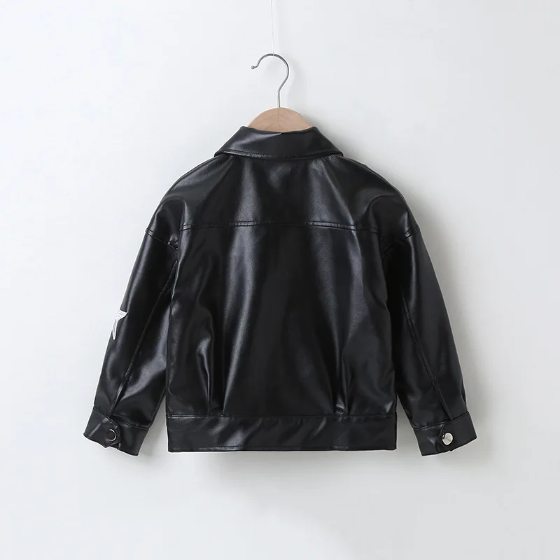 2021 baby boys PU jackets spring fall winter cool streetwear coat for kid boy toddler fashion faux leather clothing 2- 8 years | Детская