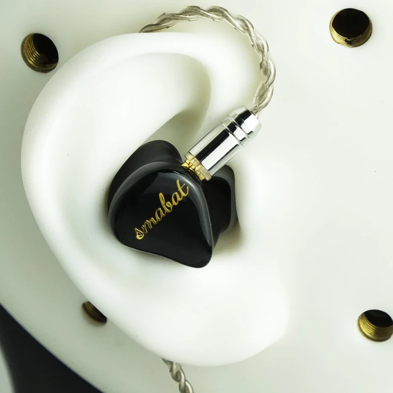 Smabat Black Bat In-Ear Around the ear 10mm Graphite Speaker Strongest Bass Black Gem Surface HD Sound Quality Type C Cable