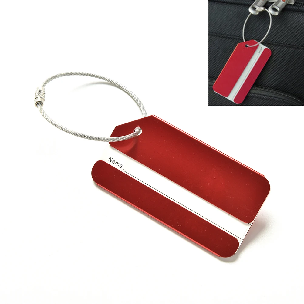 1 шт. металлические бирки для багажа этикетки крепкие алюминиевые