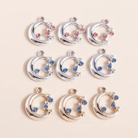10pcs 1417mm crystal moon stars charms for jewelry making necklaces earrings pendants making accessories bracelets diy craft