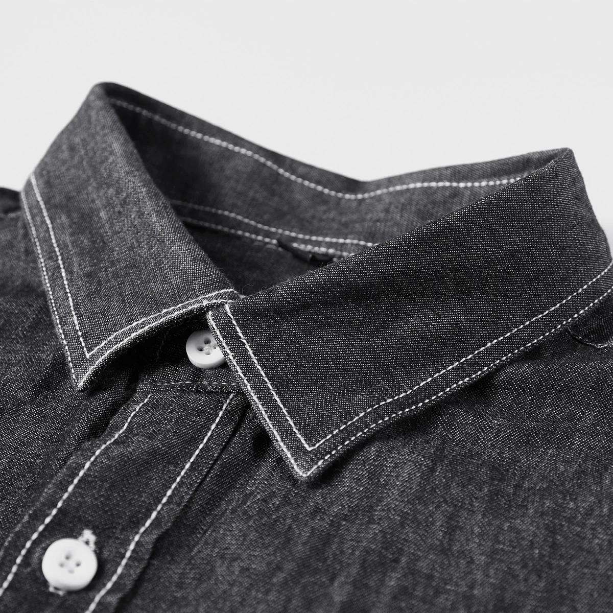 2021 New Autumn Denim Shirt Men's Long Sleeve Thin Loose Pure Cotton Casual Work Shirt Coat Korean Inch Shirt Fashion 