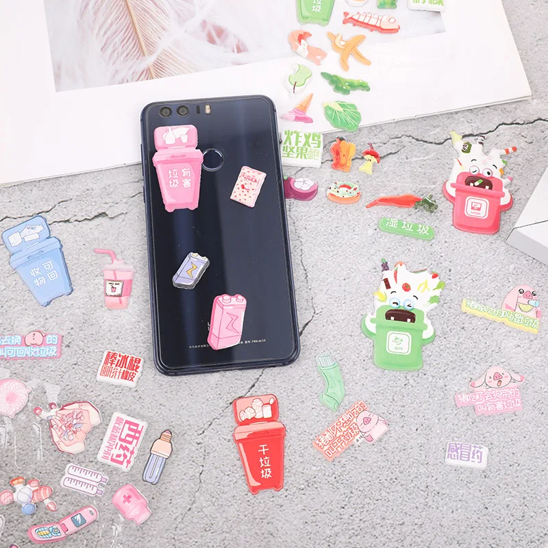 1 шт. классификация мусора хлопчатобумажная наклейка студенческие милые