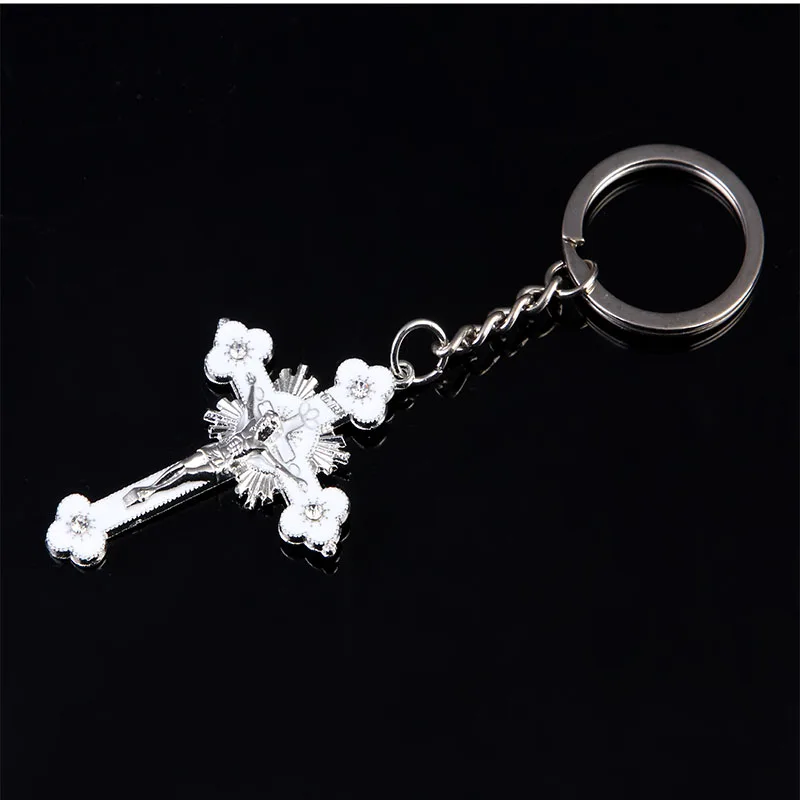 Религиозные синий крест Иисуса большой брелок с крестом ювелирное изделие