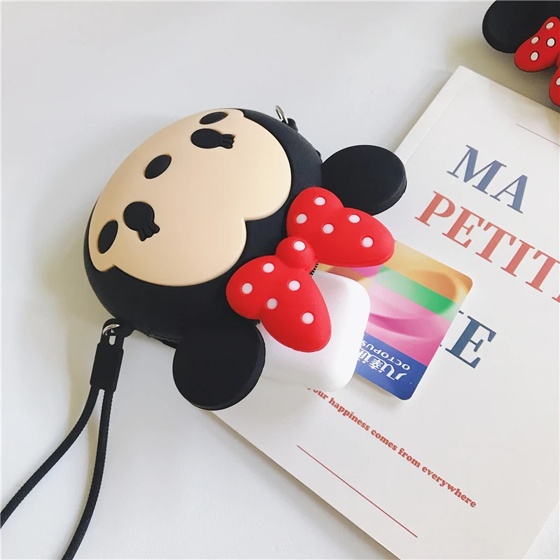 Мини-кошелек с 3D рисунком из силикагеля для монет, милый женский маленький кошелек, сумка для девочек, детский подарок, брелок, сумки, косметичка для хранения