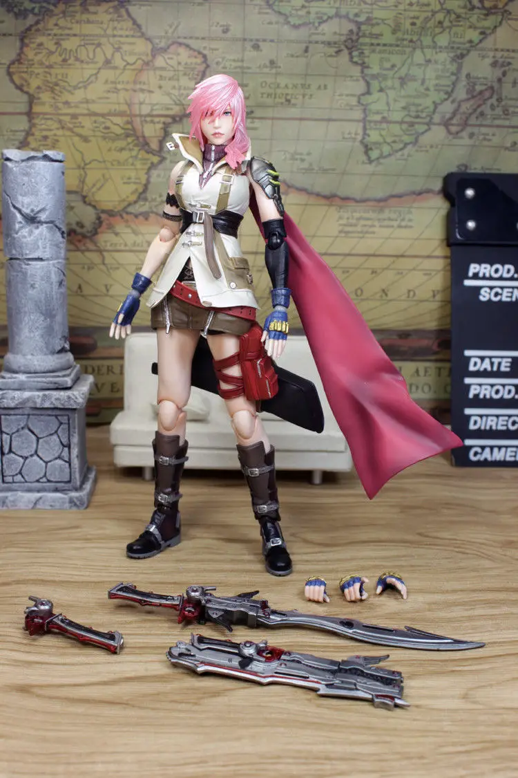 Play Arts Kai FF 13 Lightning Strife Коллекционная модель игрушки Figma Playarts ПВХ фигурка без