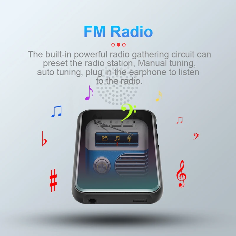 M16 Цифровой Диктофон MP3 плеер Bluetooth Mutilfunction FM радио Запись голоса WAV видео AVI Play