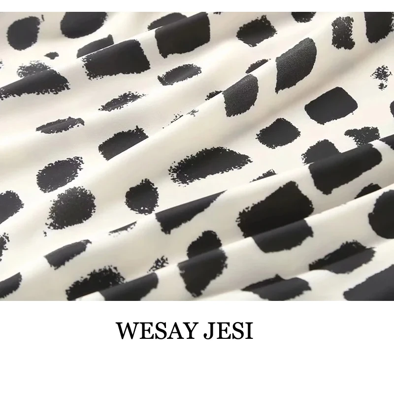 

WESAY JESI Women's Lanon Skirts New Fashion Spring Sweet Skirt Mid Calf Female Dot Button Indie Aesthetic Casual Long Skirt