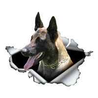 3d car sticker german shepherd torn metal pet dog decal jdm laptop window phone bumper pet dog decoration vinyl decal kk13x11cm