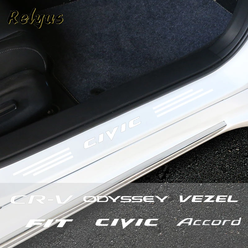 

4 шт., Защитная пленка для порога двери Honda Civic
