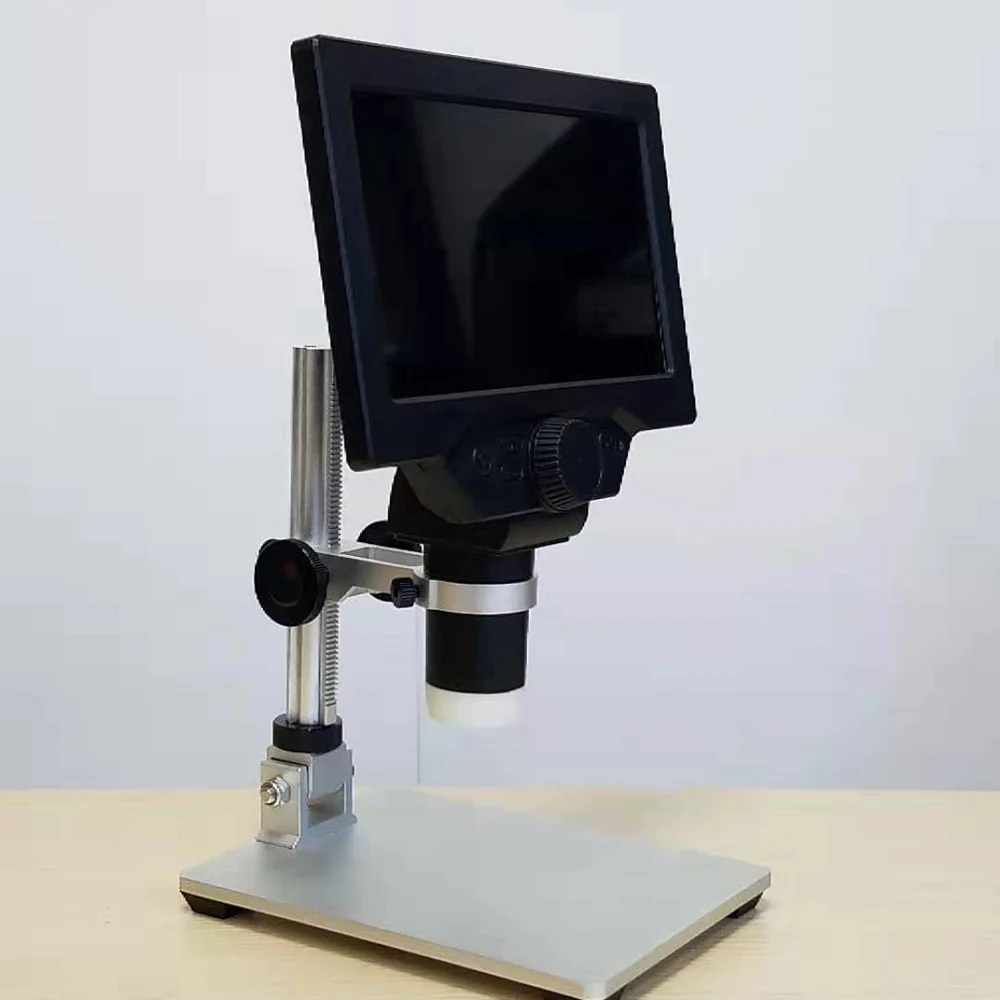 Mustool G1200 Цифровые микроскопы 12MP 7 дюймовым HD монитором под управлением ЖК-дисплей Дисплей 1-1200X непрерывного усиления вращающийся Лупа