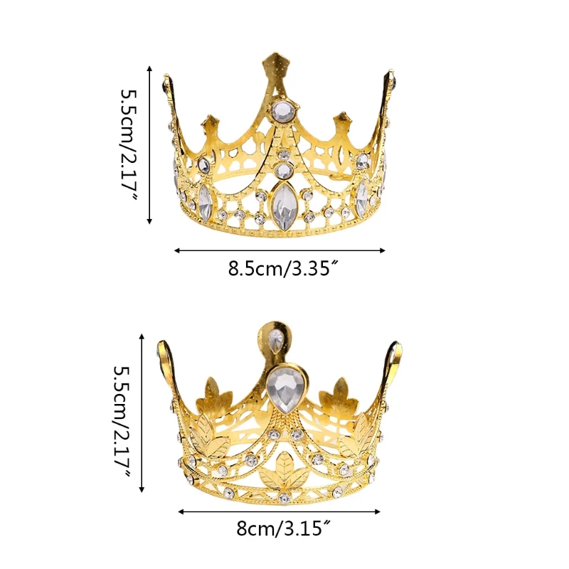 

Baby Crystal Rhinestone Crown Mini Tiara Wedding Jewelry Newborn Infants Birthday Party Decoration Hair Accessories Photography