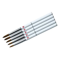 metal 5pcsset nail art uv gel extension builder flower painting brush drawing pen manicure tools kit