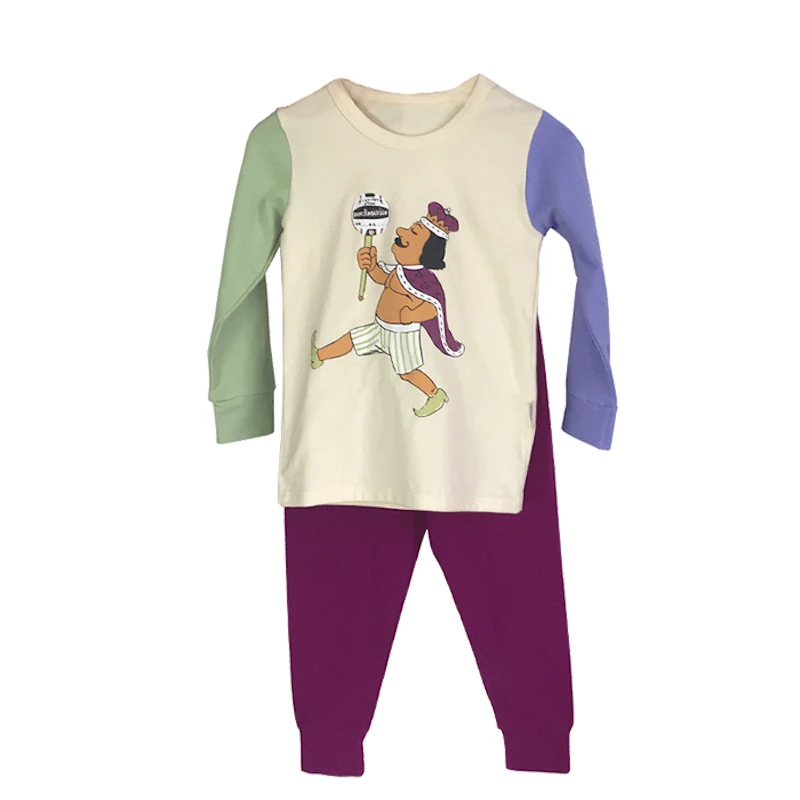 

2021 Baby Boys Girls Kids Underwear Set Cartoon Pajamas Sets Children Home Wear Loungewear 100% Cotton Teenager Cozy Sleepwear