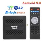 ТВ-приставка TOX1, Android Tv Box 9, 4 + 32 ГБ, Amlogic S905X3, Wi-Fi, 1000 м, 4K, медиаплеер, Поддержка Dolby Atmos
