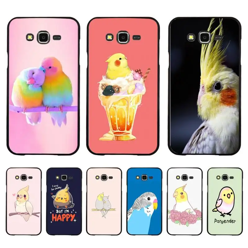 

Cute animal Chubby Cockatiel Phone Case For Samsung Galaxy J 4plus J6 J5 J72016 J7prime cover for J7Core J6plus Back Coque