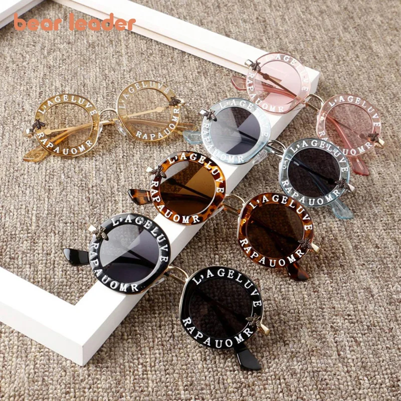 Bear Leader 2021 New Fashion Sunglasses for Children Baby Girls and Boys Simple Style with Letter Hot Sun Glasses Eyewear 7Color