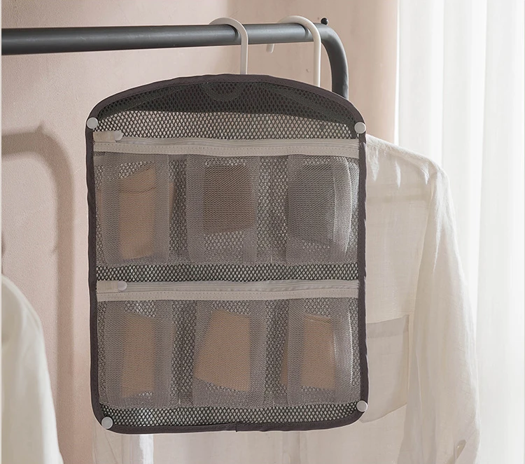 Нижнее белье носок органайзер для хранения подвесной мешок 6 сетчатых карманов