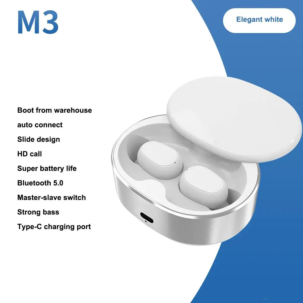

Беспроводная Bluetooth-гарнитура M3 5,0 с зарядным устройством