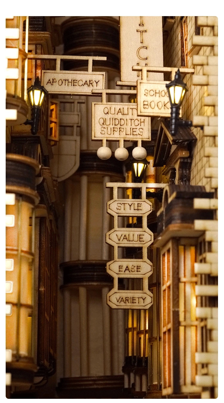 

Book Stand Corner Lane Bookshelf Handmade DIY Cottage Assembled