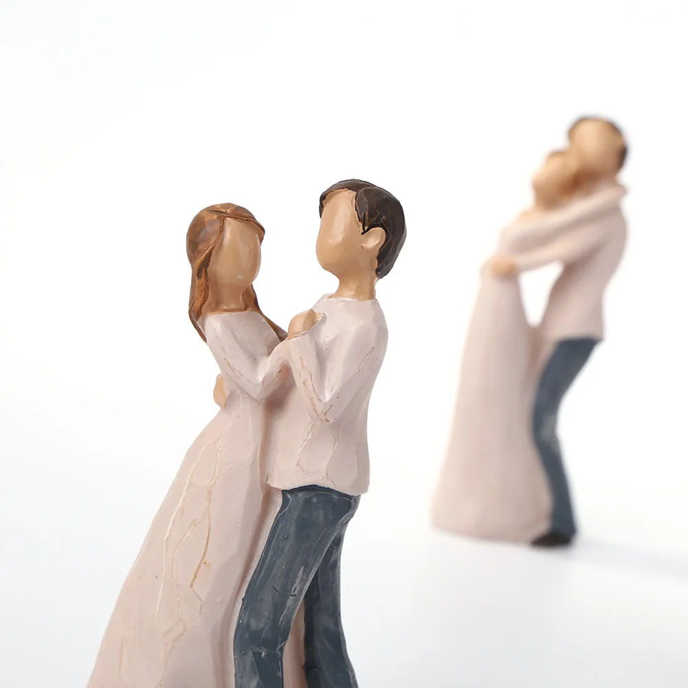 Статуэтка из синтетической смолы для пары скульптура офисное украшение ручная