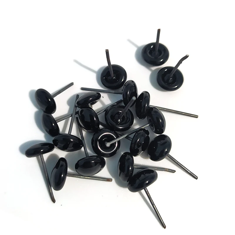 

20PCS Black glass Toy pin eyes for diy wool felt handcraft findings Doll accessories 3/4/5/6/7/8/9/10/11/12mm