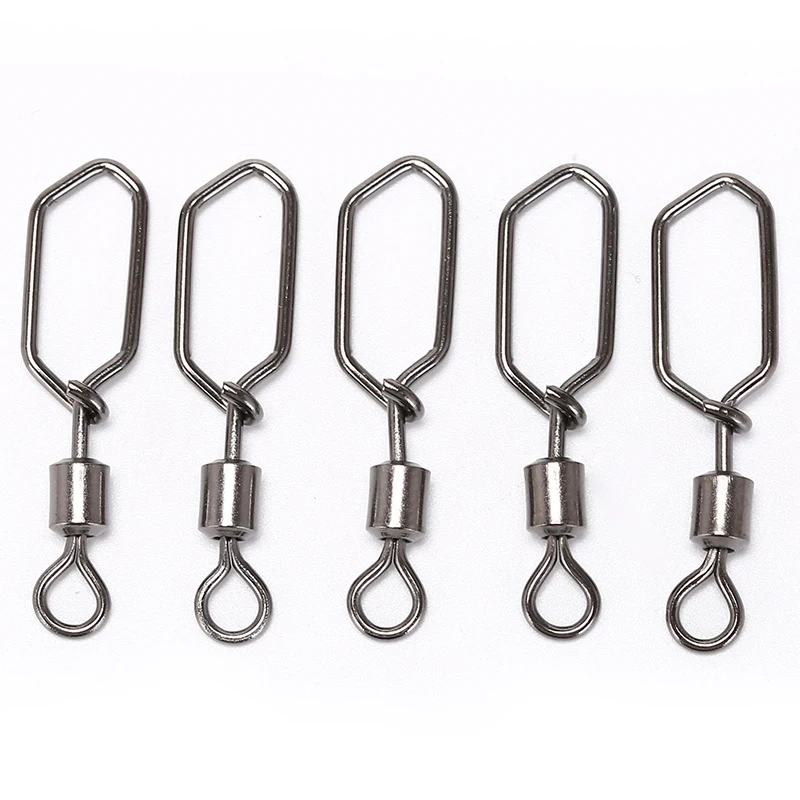 

20pcs/Lot Swing Square Snap Rolling Swivels Fishing Hook Lure Connector Fishing Swivel Pesca Fishing Accessories