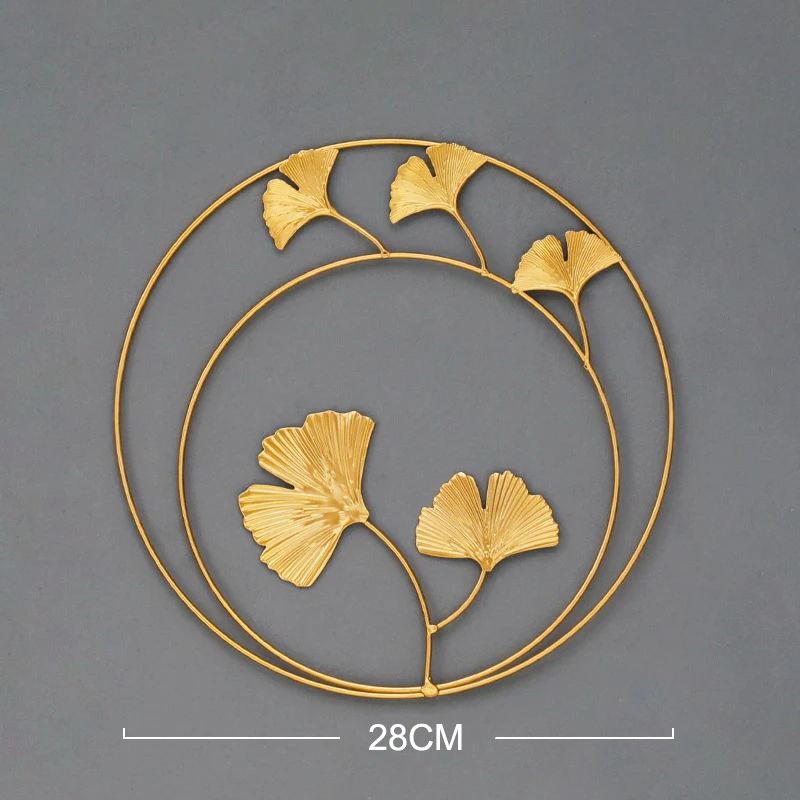 

Nordic Style Creative Leaf Shape Hanging Wall Decoration Iron Ginkgo Leaf Bedroom Living Room Background Wall Decor Accessories