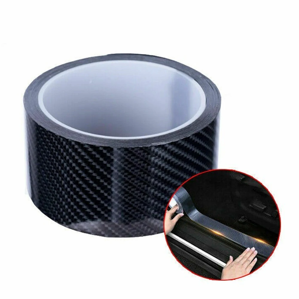 

3/5x100cm Car Sticker Door Edge Protector Car Door Sill Sticker Anti Scratch Carbon Fiber Film Protection Style Auto Accessories