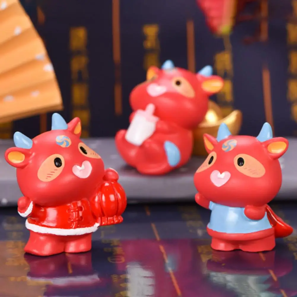 Мини Lucky Ox Buffalo полимерная МОДЕЛЬ украшение для сказочного сада микро Ландшафтный