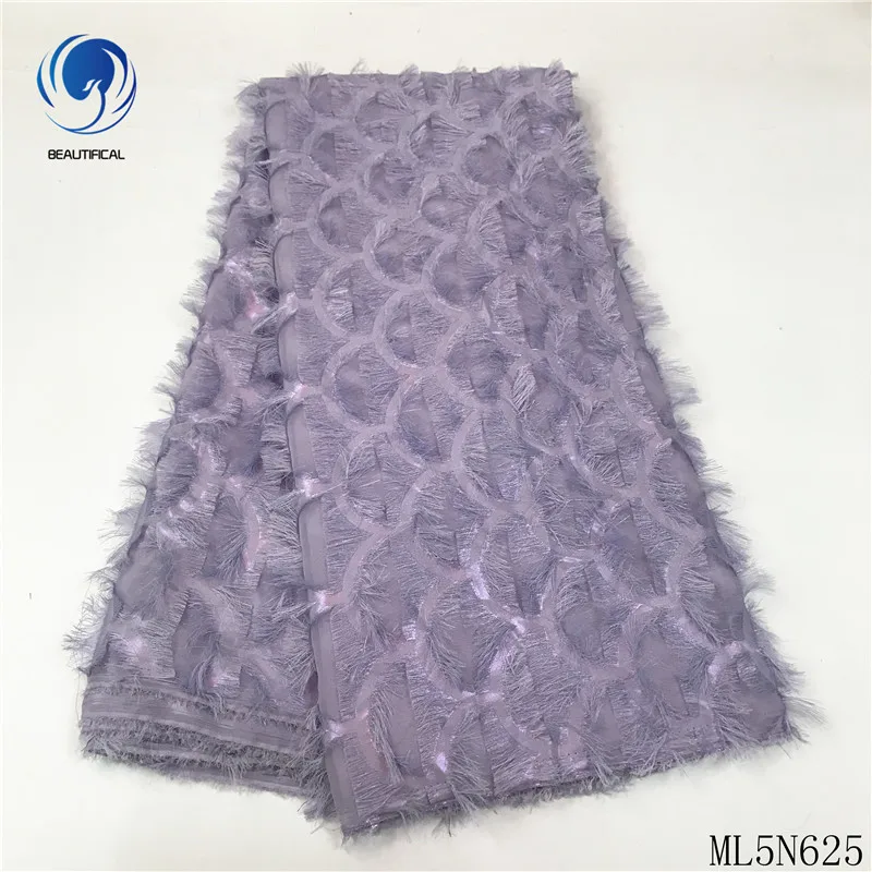 

BEAUTIFICAL Chiffon Fabric Sewing for Blouse 5 yards Cheaper African Lace Fabrics Chiffon Lace Sewing ML5N625