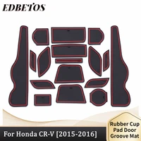 door groove anti dirty mats cup holder liners for honda cr v crv 4th gen facelift cr v 2015 2016 full kitred trim