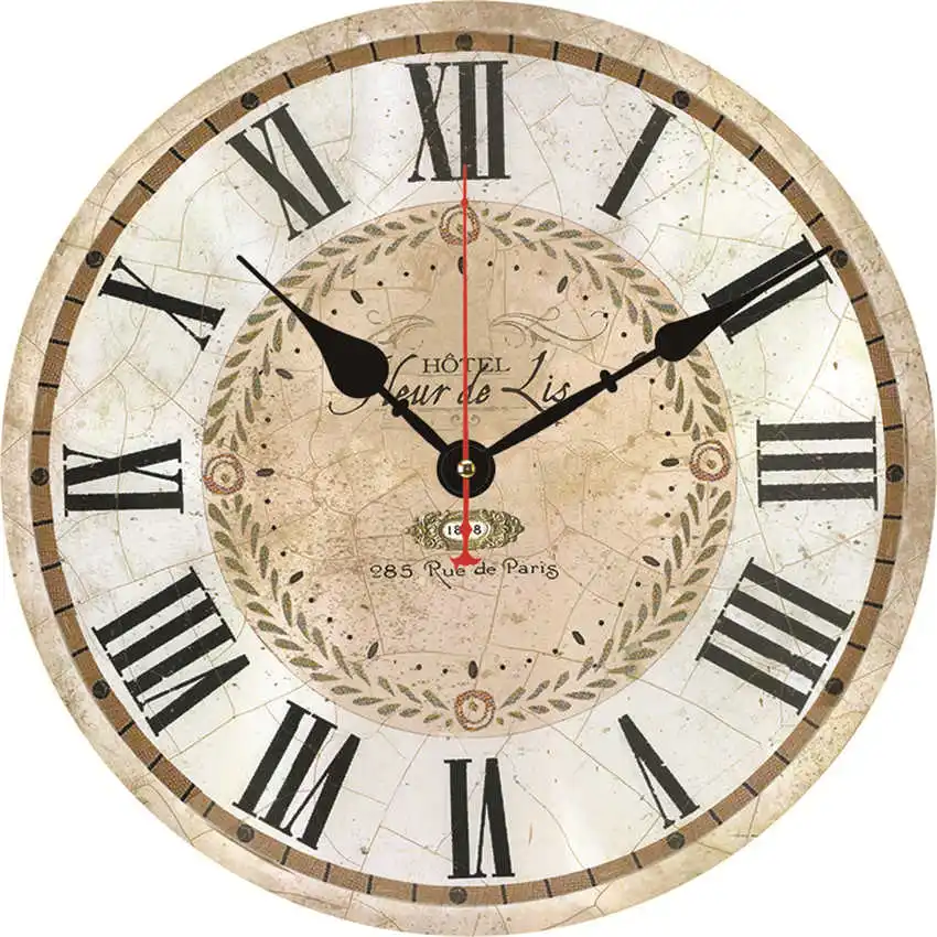 Letter Clock S Парижская башня настенные часы, настенные часы Бесшумный ход, круглые Настенные часы, потертые ретро дома для декора кухни, duvar saati - Цвет: Letter Clock S