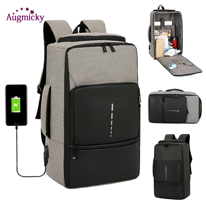 Мужской рюкзак для ноутбука 17 дюймов с защитой от кражи мужской USB зарядкой