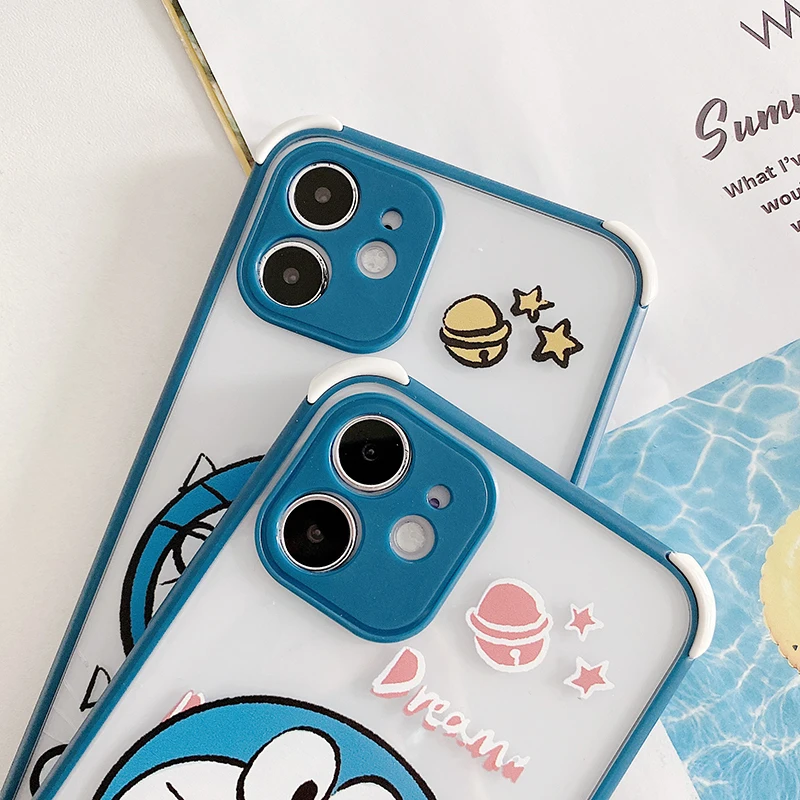 

Luxury Brand DeSign Doraemon Phone Case For iPhone 12 11 Pro Max Mini XR XS MAX 8 X 7 6S 6 Plus SE 2020 Back Cover