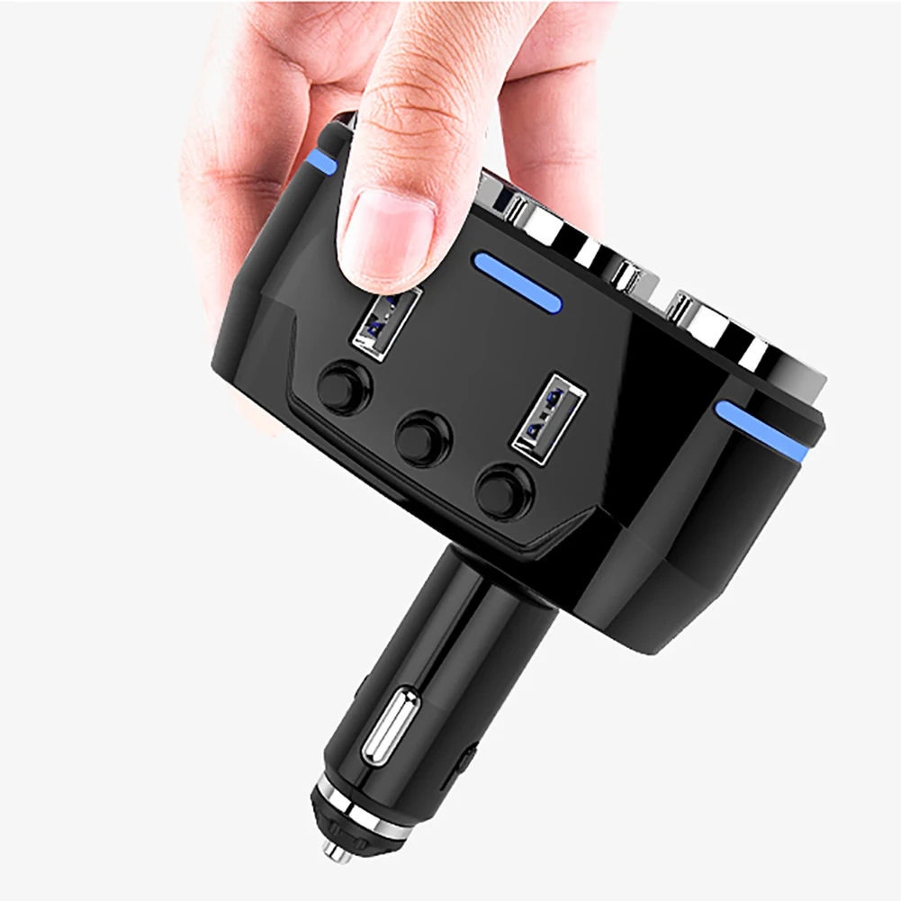 Разветвитель автомобильного прикуривателя 12-24 В фоторозетка с ЖК-дисплеем на 1 А +