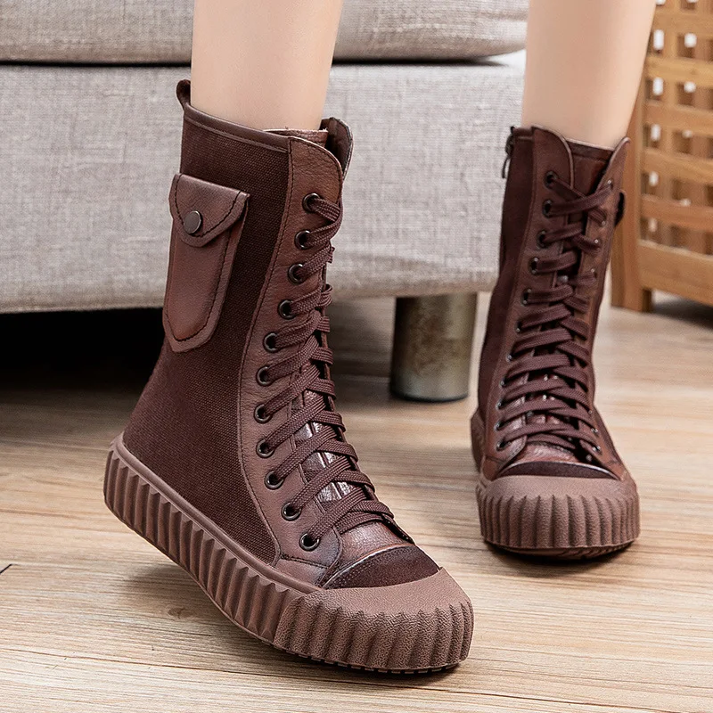 

New Boots Women Comfortable Fashion Platform Boots Brand Winter 2021 Women's Boots 2021 Casual Footwear