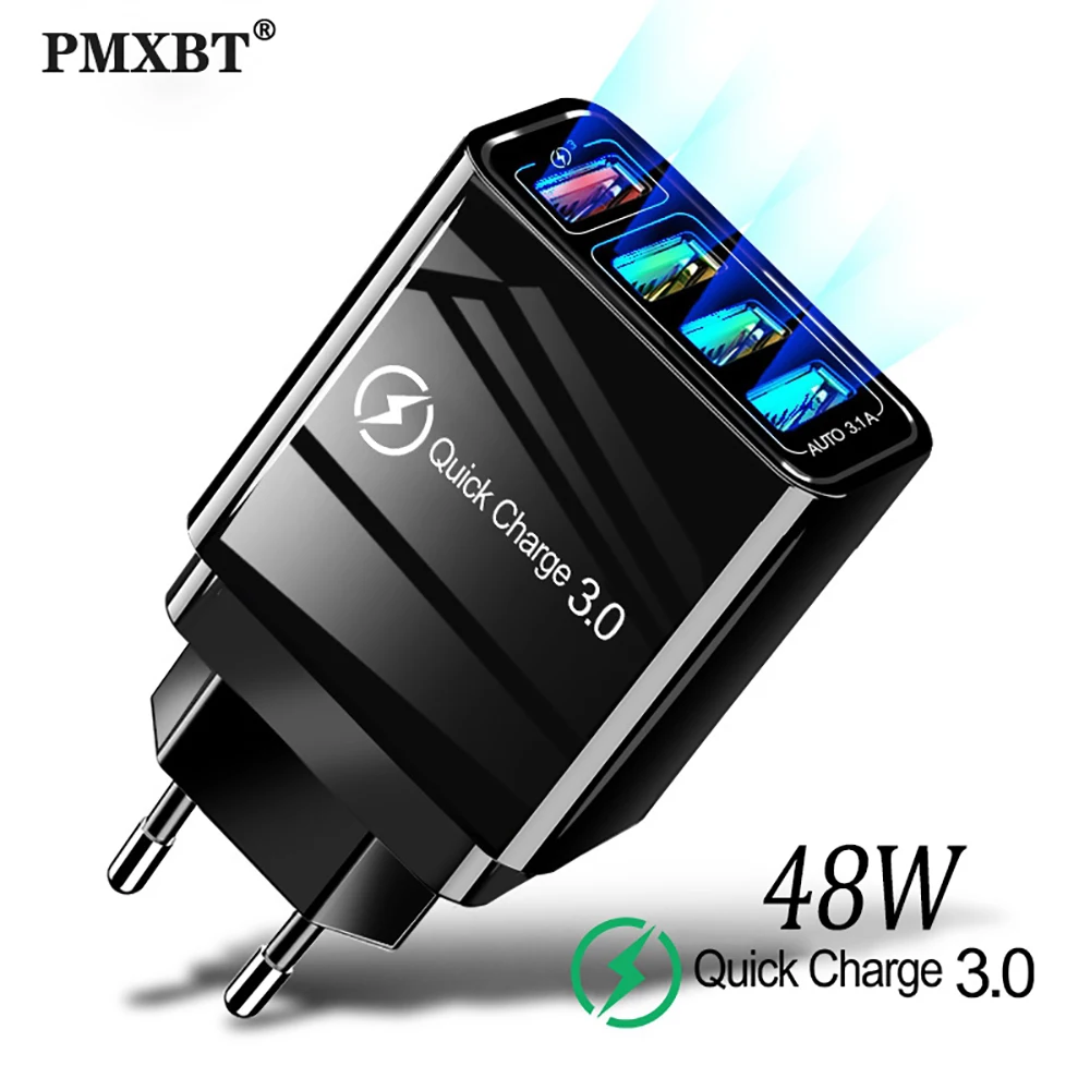 Устройство зарядное сетевое с 4 USB-портами и поддержкой быстрой зарядки 48 Вт |