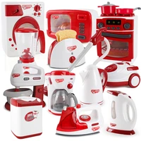 Household Appliances Pretend Play Kitchen Children Toys Coffee Machine Toaster Blender Vacuum Cleaner Cooker Toys For Kid Toys