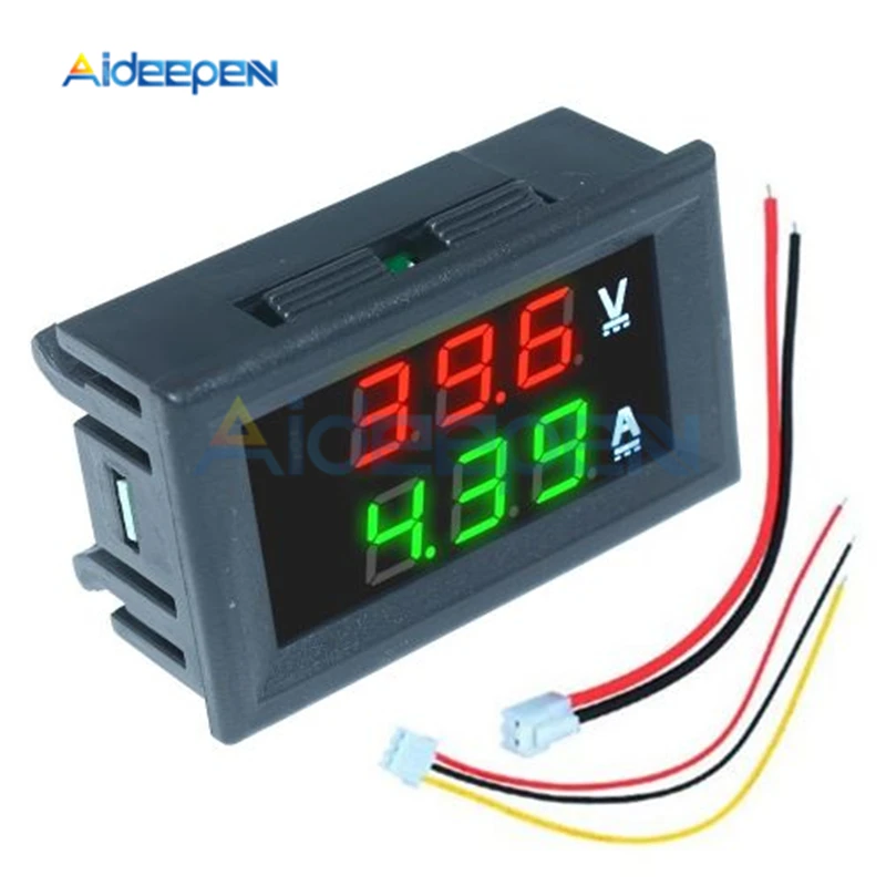 100V 10A RedGreen 3 DC 100 в 200 в 10 А 50 А Мини цифровой вольтметр Амперметр 3/4 бит Вольт Напряжение измеритель тока тестер красный синий зеленый светодиодный двойной дисплей - Цвет: 100V 10A RedGreen 3
